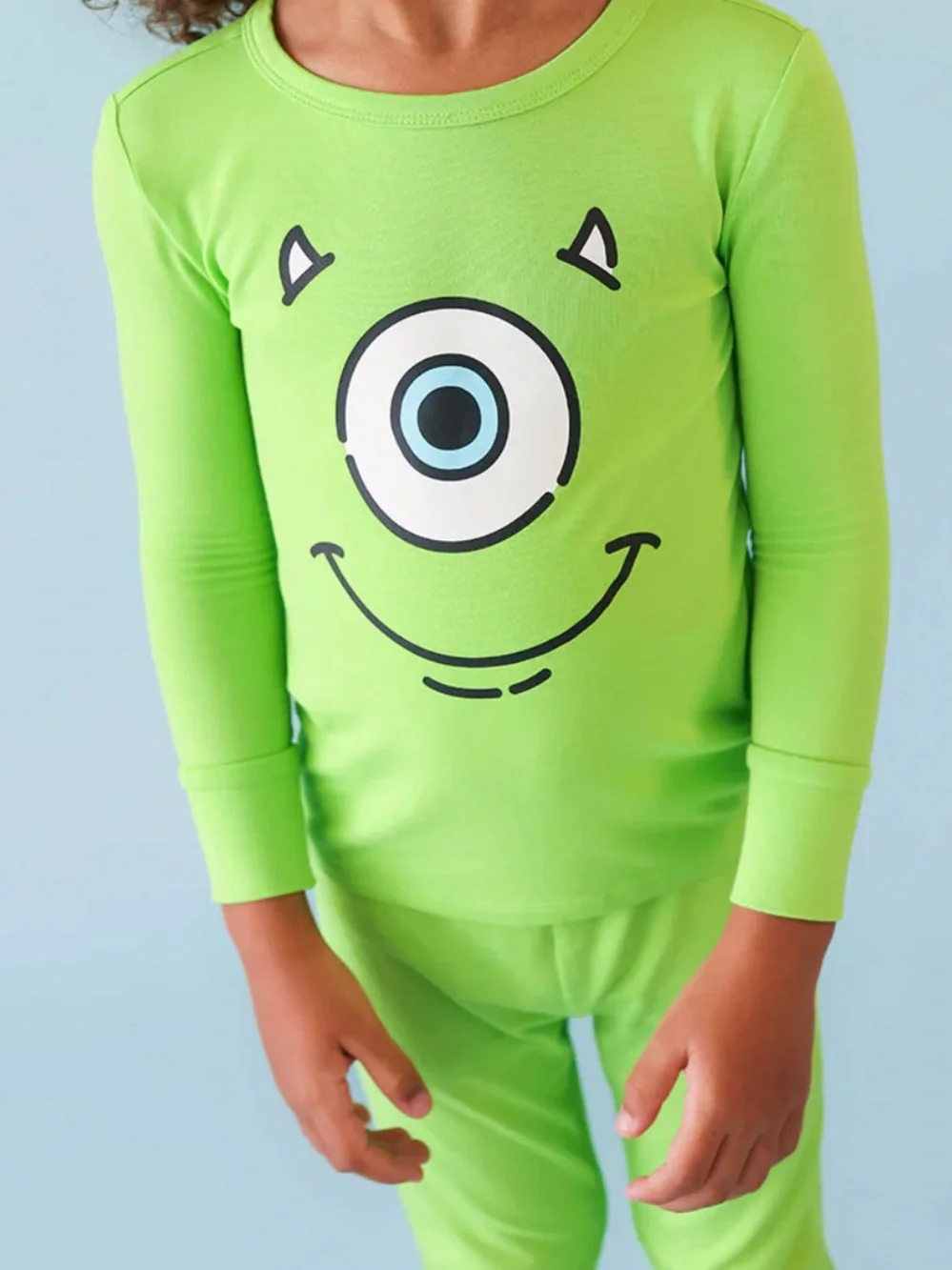 Posh Peanut Disney Lime Green Mike Wazowski Monster Pajama Set